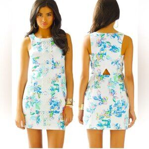 Lilly Pulitzer Cecily coastal kiss dress Koi Fish Lace Size 8
